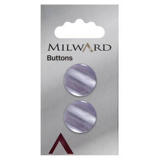 Milward Lila Knopen op kaart 19 mm: Verpakking van 2