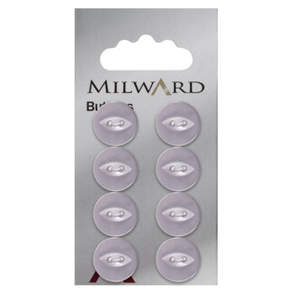 Milward Lila Knopen op kaart 13 mm: Verpakking van 8