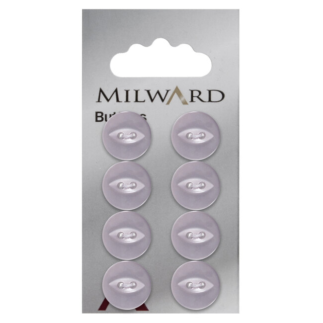 Milward Lila Knopen op kaart 13 mm: Verpakking van 8
