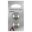 Milward Zilveren Knopen op kaart 22 mm: Verpakking van 2