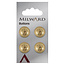 Milward Gouden Knopen op kaart 15 mm: Verpakking van 4