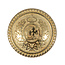Milward Gouden Knopen op kaart 15 mm: Verpakking van 4