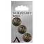 Milward Bronzen Knopen op kaart 19 mm: Verpakking van 3