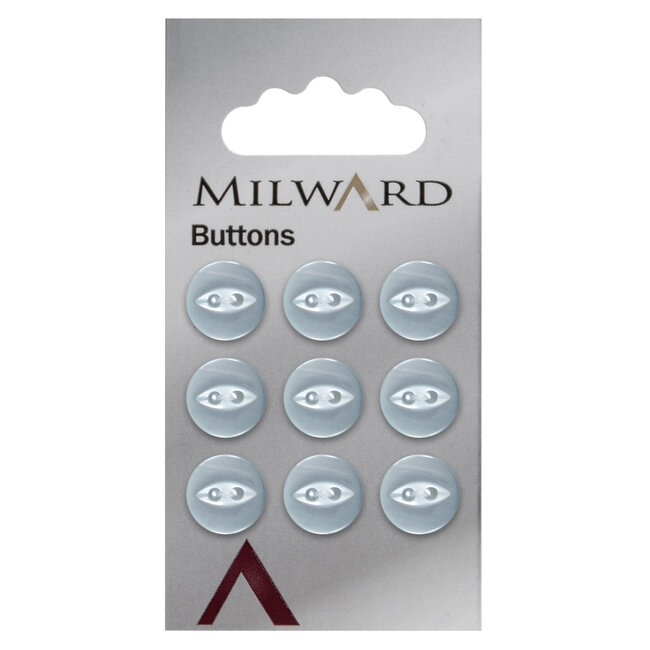 Milward Blauwe Knopen op kaart 11 mm: Verpakking van 9