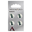 Milward Witte Knopen op kaart 13 mm: Verpakking van 4