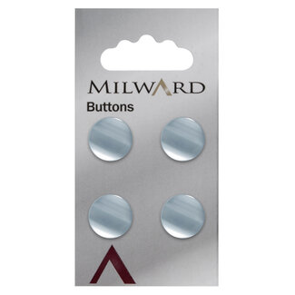 Milward Blauwe Knopen op kaart 13 mm: Verpakking van 4