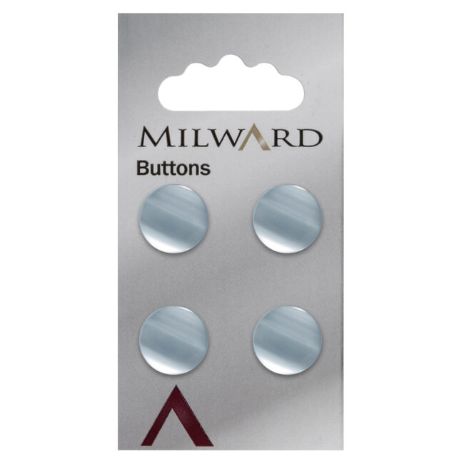 Milward Blauwe Knopen op kaart 13 mm: Verpakking van 4