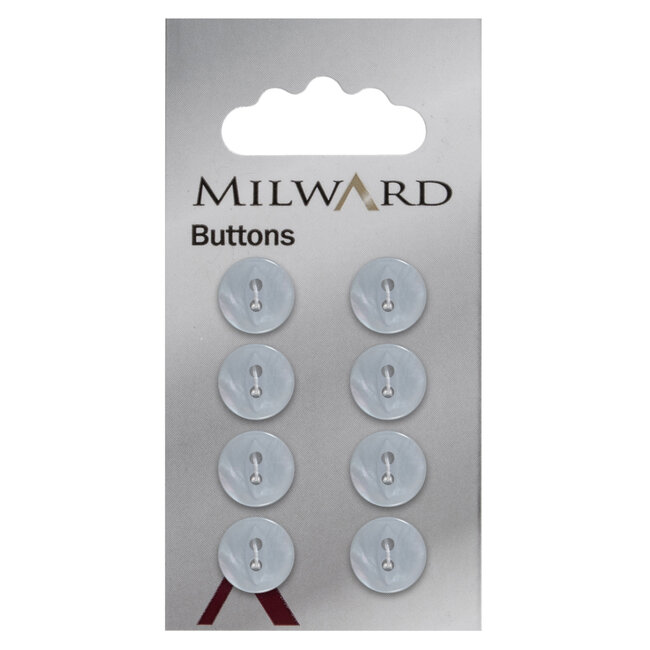 Milward Blauwe Knopen op kaart 11 mm: Verpakking van 8