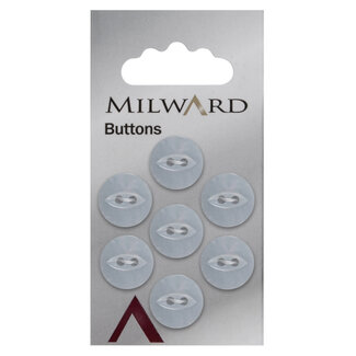 Milward Blauwe Knopen op kaart 13 mm: Verpakking van 7