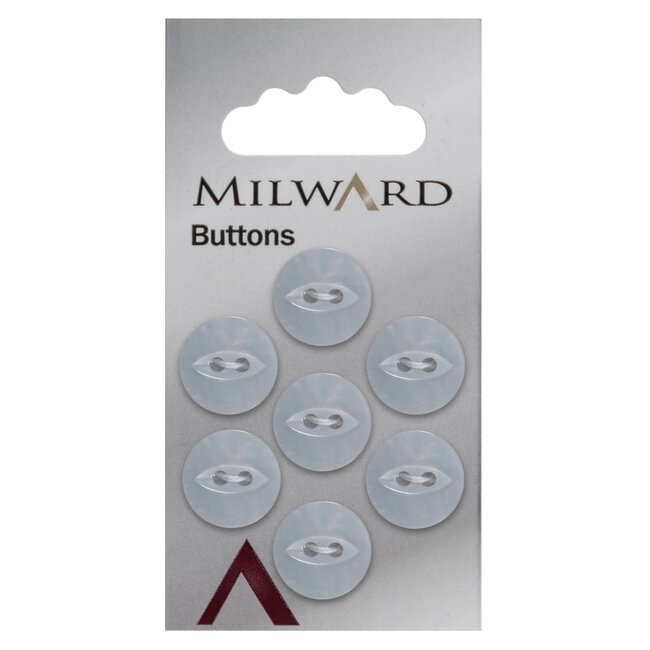 Milward Blauwe Knopen op kaart 13 mm: Verpakking van 7
