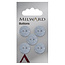 Milward Blauwe Knopen op kaart 15mm: Verpakking van 5