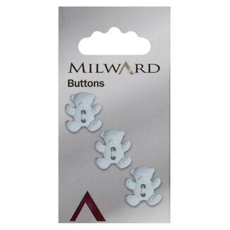 Milward Blauwe Knopen op kaart 17mm: Verpakking van 3