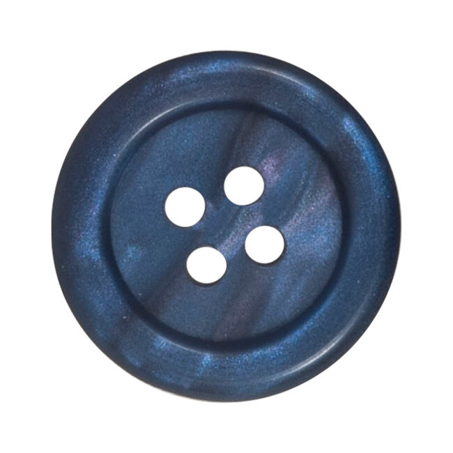 Milward Parelmoer blauw Knopen op kaart 17 mm: verpakking per 4