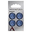 Milward Blauwe Knopen op kaart 19mm: Verpakking van 4