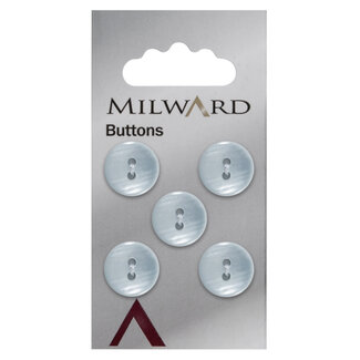 Milward Blauwe Knopen op kaart 13mm: Verpakking van 5