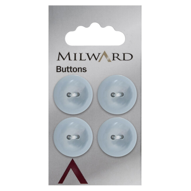 Milward Blauwe Knopen op kaart 19mm: Verpakking van 4