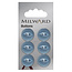 Milward Blauwe Knopen op kaart 16mm: Verpakking van 6