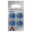 Milward Blauwe Knopen op kaart 17mm: Verpakking van 4