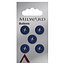 Milward Blauwe Knopen op kaart 12mm: Verpakking van 5