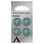 Milward Groene Knopen op kaart 17mm: Verpakking van  4