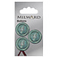 Milward Groene Knopen op kaart 22mm: Verpakking van  3