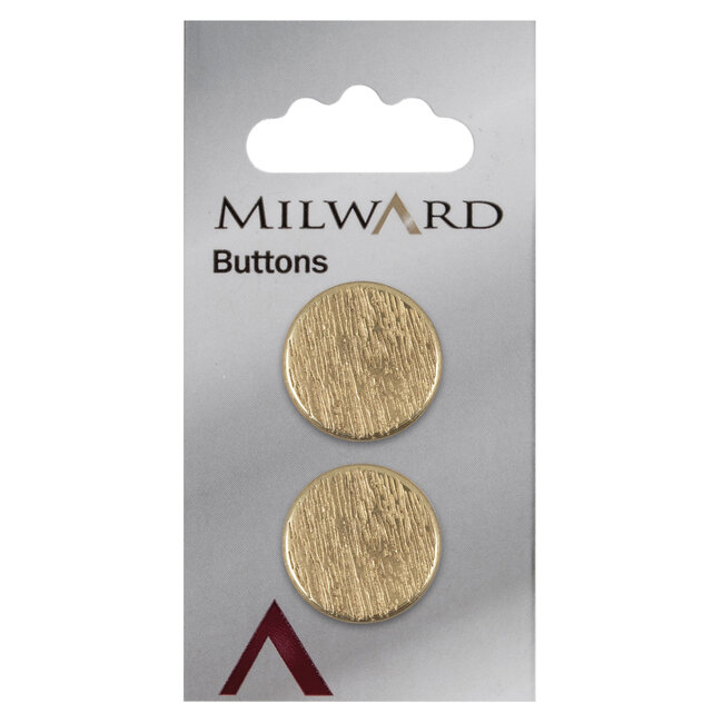 Milward Gouden Knopen op kaart 20 mm: Verpakking van 2