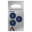 Milward Blauwe Knopen op kaart 17mm: Verpakking van 3
