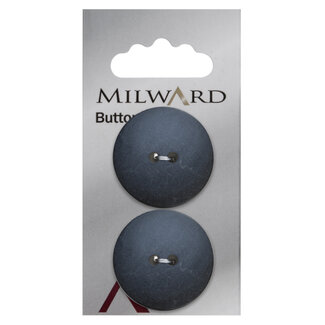 Milward Blauwe Knopen op kaart 27mm: Verpakking van 2