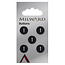 Milward Paarse Knopen op kaart 12mm: Verpakking van 5