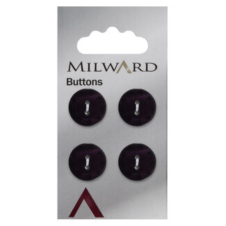 Milward Paarse Knopen op kaart 15mm: Verpakking van 4