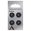 Milward Blauwe Knopen op kaart 15mm: Verpakking van 4