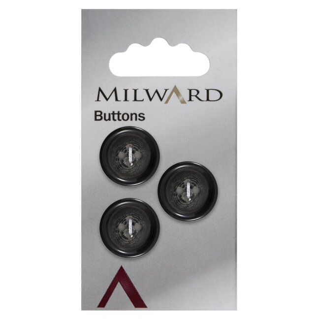Milward Zwarte Knopen op kaart 19mm: Verpakking van 3