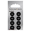 Milward Zwarte Knopen op kaart 13mm: Verpakking van  8
