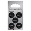 Milward Zwarte Knopen op kaart 19mm: Verpakking van 5
