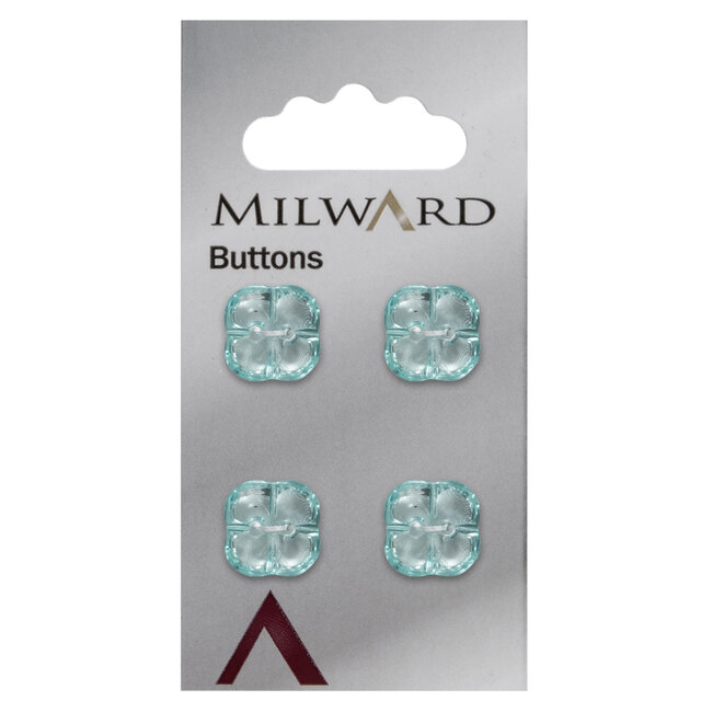 Milward Turqouise Knopen op kaart 15mm: Verpakking van 5