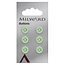 Milward Groene Knopen op kaart 10mm: Verpakking van 6