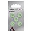 Milward Groene Knopen op kaart 12mm: Verpakking van 5