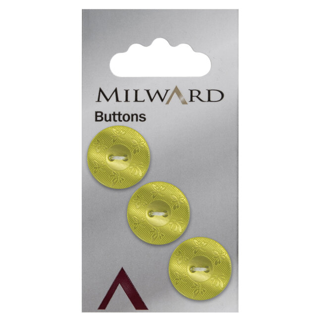 Milward Lime Groene Knopen op kaart 17mm: Verpakking van 3