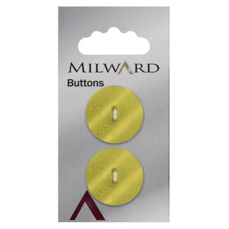 Milward Lime Groene Knopen op kaart 22mm: Verpakking van 2