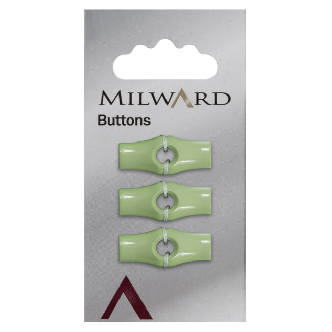 Milward Groene Knopen op kaart 25mm: Verpakking van 3