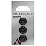 Milward Zwarte Knopen op kaart 17mm: Verpakking van 3