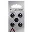 Milward Zwarte Knopen op kaart 12mm: Verpakking van 5