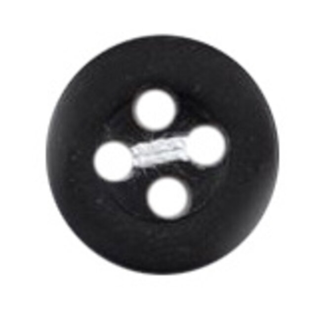 Milward Zwarte Knopen op kaart 10mm: Verpakking van 6