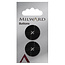 Milward Zwarte Knopen op kaart 22mm: Verpakking van 2