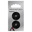 Milward Zwarte Knopen op kaart 25 mm: verpakking per 2