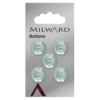 Milward Groene Knopen op kaart 13mm: Verpakking van 5