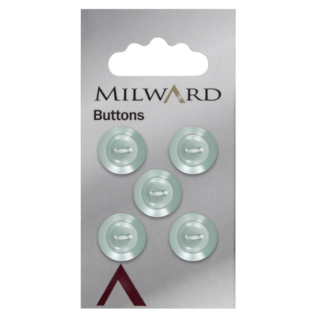 Milward Groene Knopen op kaart 13mm: Verpakking van 5