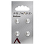 Milward Wit Parelmoer Knopen op kaart 11mm: Verpakking van 4
