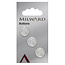 Milward Wit Parelmoer Knopen op kaart 15mm: Verpakking van 3