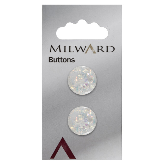 Milward Parelmoer Knopen op kaart 17 mm: Verpakking van 2